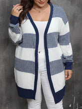 Load image into Gallery viewer, Plus Size Open Front Long Sleeve Cardigan