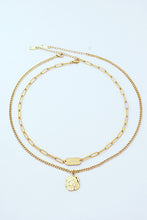 Load image into Gallery viewer, Gold-Plated Double-Layered Pendant Necklace