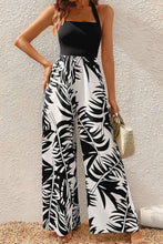 Load image into Gallery viewer, Printed Halter Wide Leg Jumpsuit