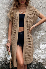 Load image into Gallery viewer, Openwork Open Front Short Sleeve Cardigan