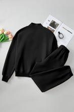 Load image into Gallery viewer, Quarter Zip Long Sleeve Top and Pants Set