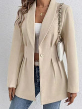 Load image into Gallery viewer, One Button Long Sleeve Blazer