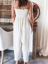 Load image into Gallery viewer, Full Size Smocked Spaghetti Strap Wide Leg Jumpsuit