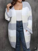 Load image into Gallery viewer, Plus Size Open Front Long Sleeve Cardigan