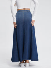 Load image into Gallery viewer, Button-Fly Hight Rise Denim Skirt