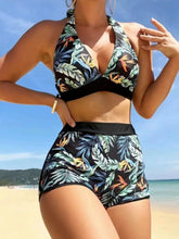 Load image into Gallery viewer, Printed Halter Neck Two-Piece Swim Set