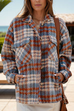 Load image into Gallery viewer, Plaid Button Up Long Sleeve Jacket