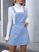 Load image into Gallery viewer, Wide Strap Denim Overall Dress