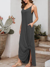 Load image into Gallery viewer, Slit Scoop Neck Sleeveless Dress