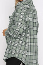 Load image into Gallery viewer, Plaid Collared Neck Long Sleeve Shirt