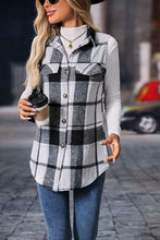 Load image into Gallery viewer, Plaid Button Up Vest Coat