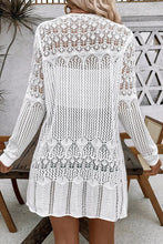 Load image into Gallery viewer, Openwork Open Front Long Sleeve Cardigan