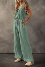 Load image into Gallery viewer, Drawstring Wide Strap Wide Leg Overalls