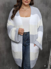 Load image into Gallery viewer, Plus Size Open Front Long Sleeve Cardigan