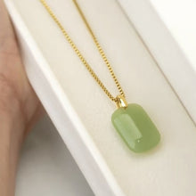 Load image into Gallery viewer, Gold-Plated Natural Stone Pendant Necklace