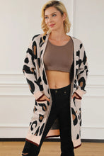 Load image into Gallery viewer, Leopard Open Front Long Sleeve Cardigan