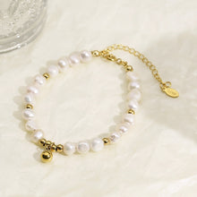 Load image into Gallery viewer, Stainless Steel Freshwater Pearl Bracelet