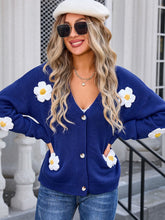 Load image into Gallery viewer, Angel Wings Crochet Flower Button Up Cardigan