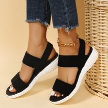 Load image into Gallery viewer, Rubber Open Toe Low Heel Sandals