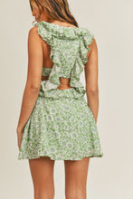 Load image into Gallery viewer, MABLE Floral Side Cutout Ruffled Mini Dress