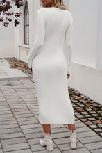 Load image into Gallery viewer, Devine Drawstring Round Neck Long Sleeve Midi Dress