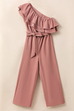 Load image into Gallery viewer, Ruffled Tied One-Shoulder Jumpsuit