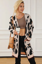 Load image into Gallery viewer, Leopard Open Front Long Sleeve Cardigan