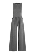 Load image into Gallery viewer, Round Neck Sleeveless Jumpsuit with Pockets