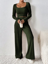 Load image into Gallery viewer, Honey Scoop Neck Long Sleeve Top and Pants Set