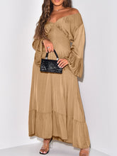 Load image into Gallery viewer, Smocked Flounce Sleeve Maxi Dress