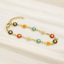 Load image into Gallery viewer, Flower &amp; Cross Stainless Steel Bracelet