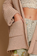 Load image into Gallery viewer, POL Open Front Sweater Cardigan with Pockets