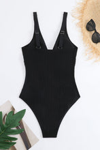 Load image into Gallery viewer, Plunge Wide Strap One-Piece Swimwear