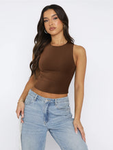 Load image into Gallery viewer, Round Neck Cropped Tank