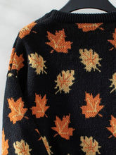 Load image into Gallery viewer, Maple Leaf Round Neck Long Sleeve Sweater