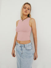 Load image into Gallery viewer, Round Neck Cropped Tank