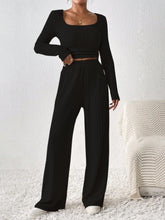 Load image into Gallery viewer, Honey Scoop Neck Long Sleeve Top and Pants Set