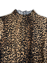 Load image into Gallery viewer, Leopard Flounce Sleeve Wide Leg Jumpsuit