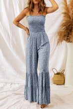 Load image into Gallery viewer, Smocked Printed Wide Strap Jumpsuit