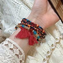 Load image into Gallery viewer, Tassel Rice Bead Bracelet