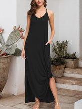 Load image into Gallery viewer, Slit Scoop Neck Sleeveless Dress