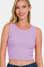 Load image into Gallery viewer, Zenana Ribbed Cropped Tank