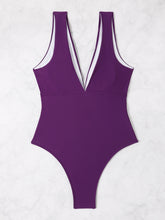 Load image into Gallery viewer, Plunge Wide Strap One-Piece Swimwear