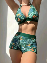 Load image into Gallery viewer, Printed Halter Neck Two-Piece Swim Set