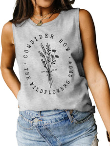 Graphic Round Neck Tank