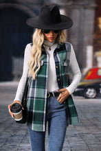 Load image into Gallery viewer, Plaid Button Up Vest Coat