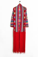 Load image into Gallery viewer, Fringe Tied Long Sleeve Cardigan