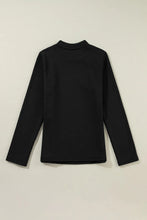 Load image into Gallery viewer, Thermal Lined Mock Neck Long Sleeve Blouse