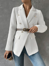 Load image into Gallery viewer, Lapel Collar Long Sleeve Blazer with Pockets