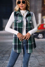 Load image into Gallery viewer, Plaid Button Up Vest Coat